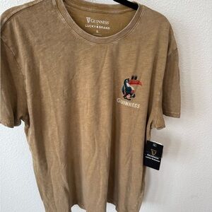 Lucky Brand Tan Guinness Graphic Tee